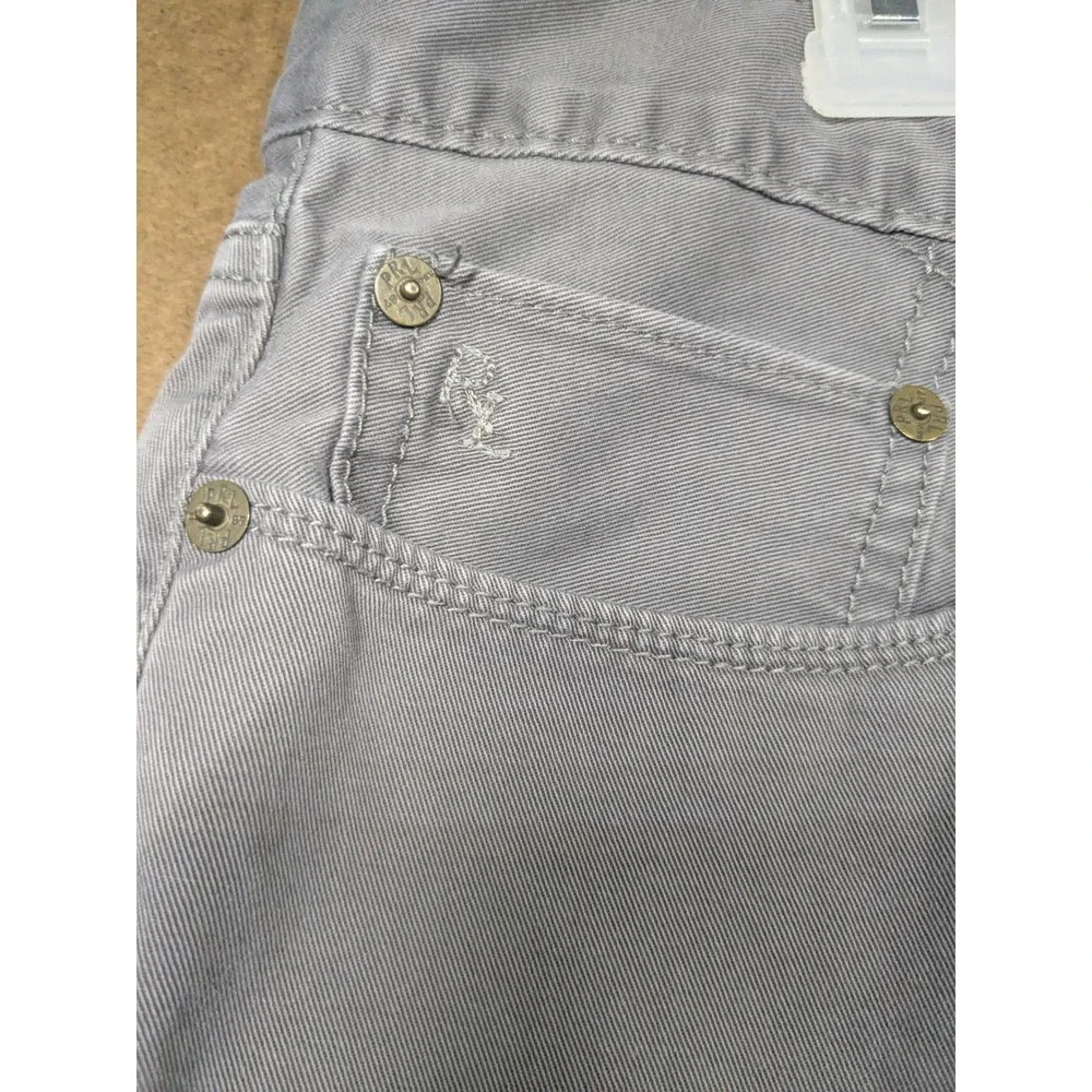 Polo Ralph Lauren Mens Authentic Dungarees Gray Cotton Straight Leg Pants 34x34